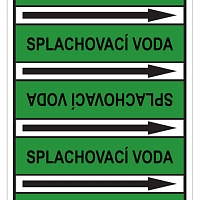 Značení potrubí, splachovací voda